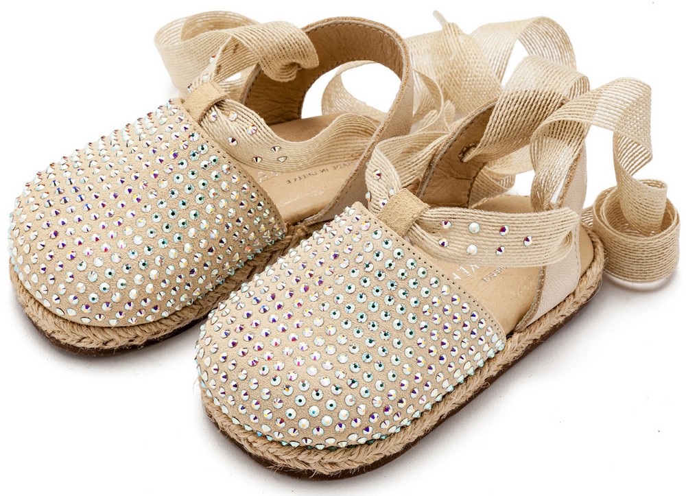 Εσπαντρίγια με Swarovski LU6123 Εκρού