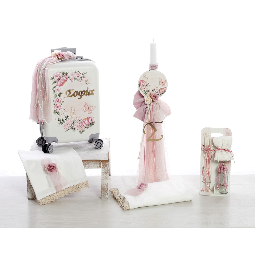 Σετ Βάπτισης Κορίτσι Λουλούδια 2516