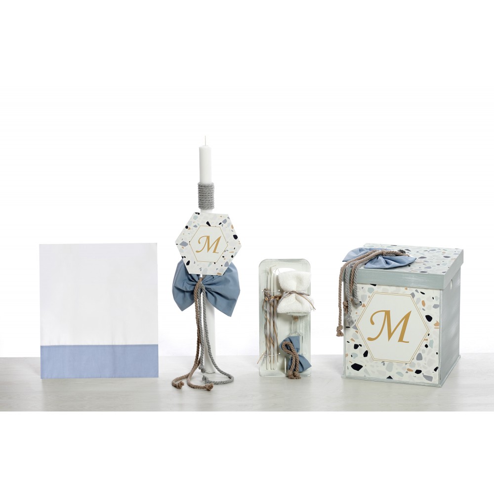 Σετ Βάπτισης Αγόρι Μονόγραμμα 2518