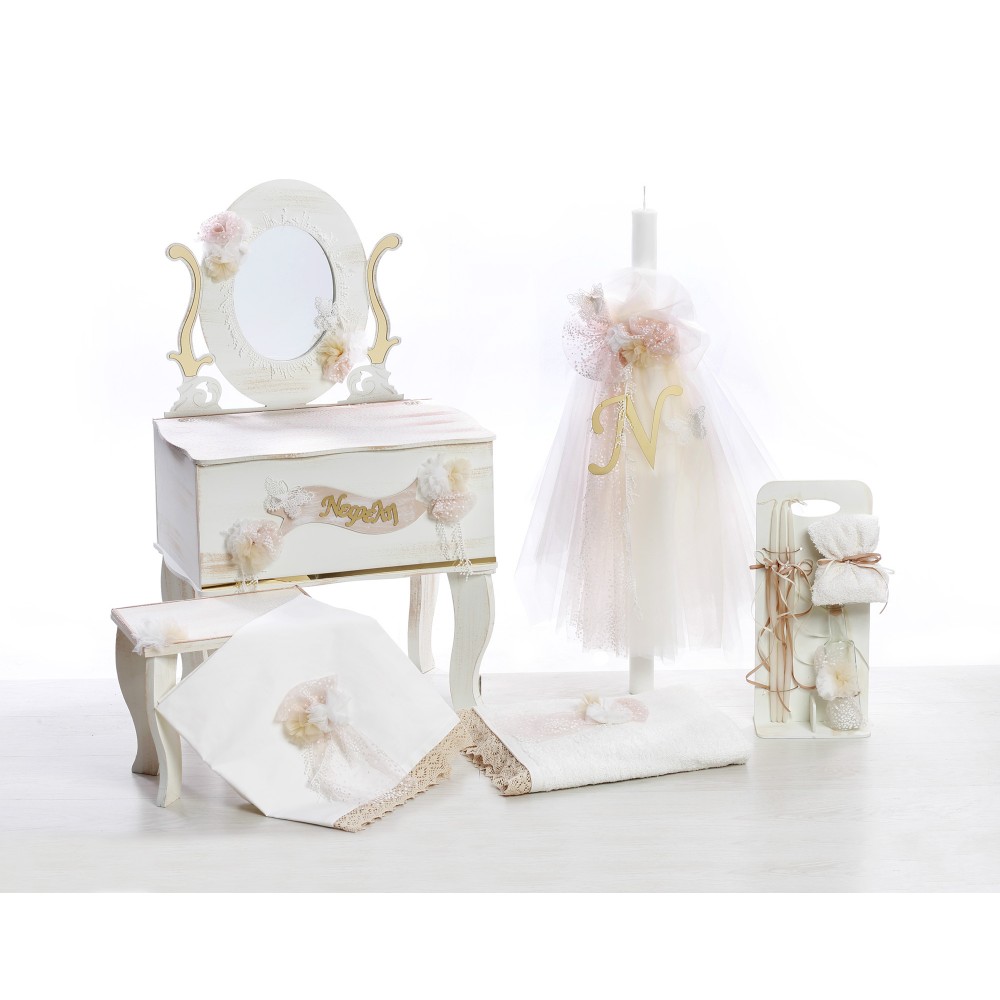 2520 Σετ Βάπτισης Κορίτσι Λουλούδια 2520 - Image 1