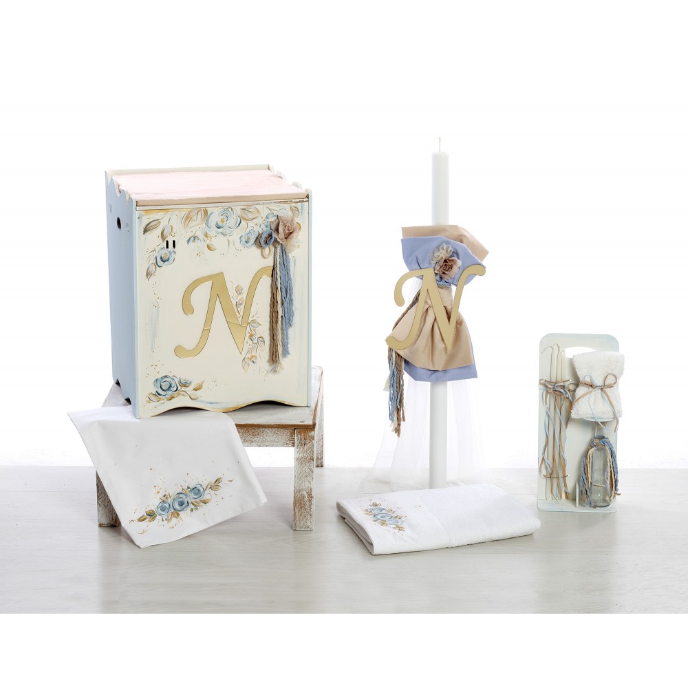 Σετ Βάπτισης Αγόρι Μονόγραμμα 2522