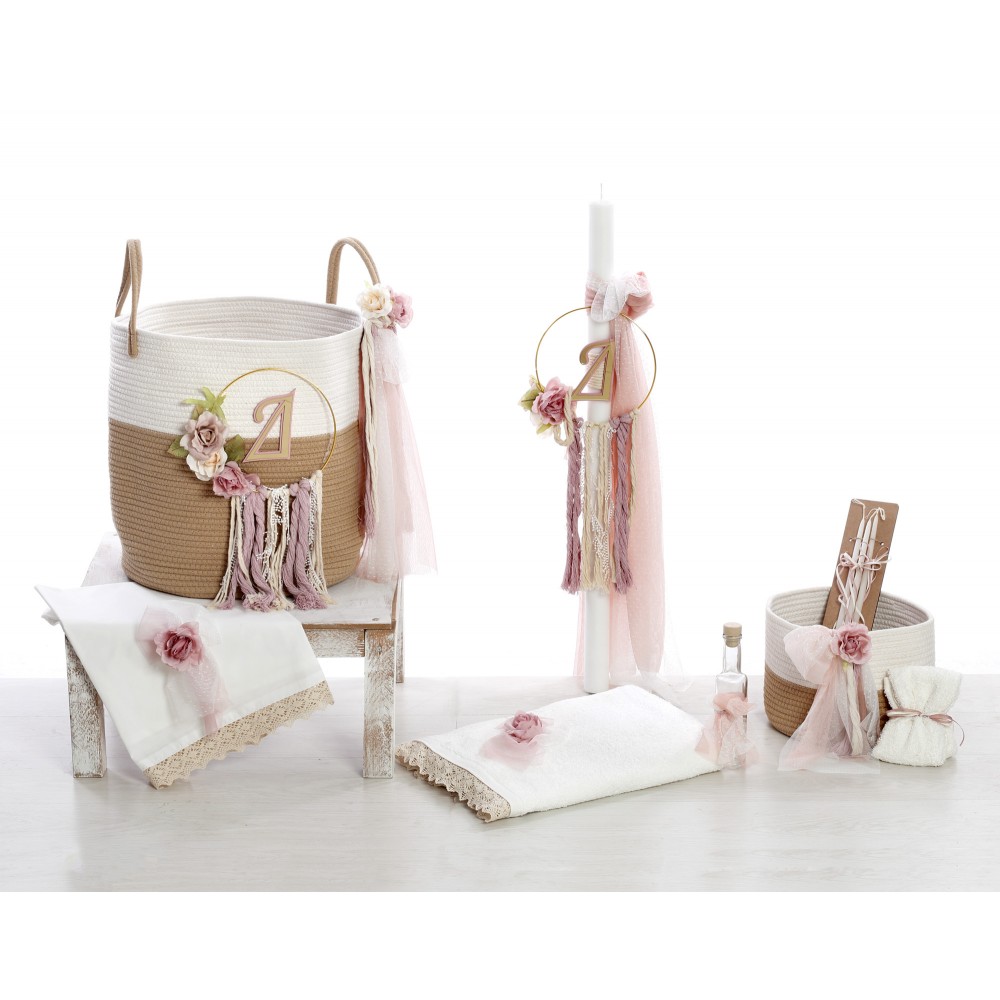 Σετ Βάπτισης Κορίτσι Μονόγραμμα 2523