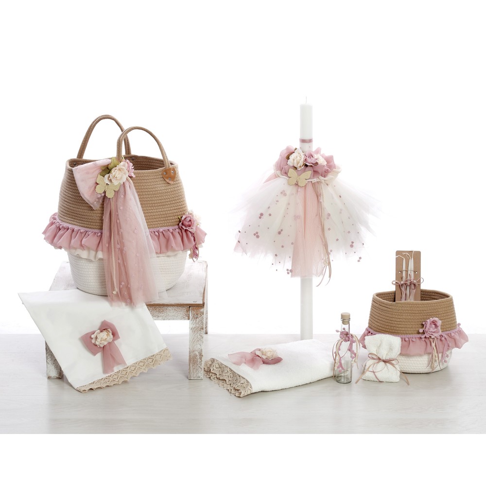 Σετ Βάπτισης Κορίτσι Λουλούδια 2526