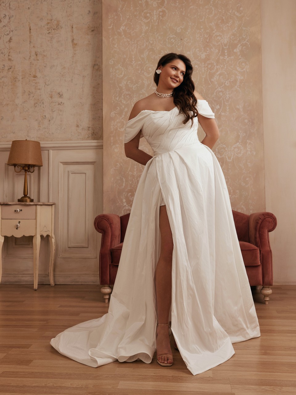 Νυφικό plus size Sandra