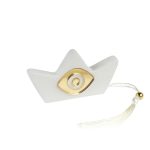 Διακοσμητικό Καραβάκι Λευκό με Μάτι 24031